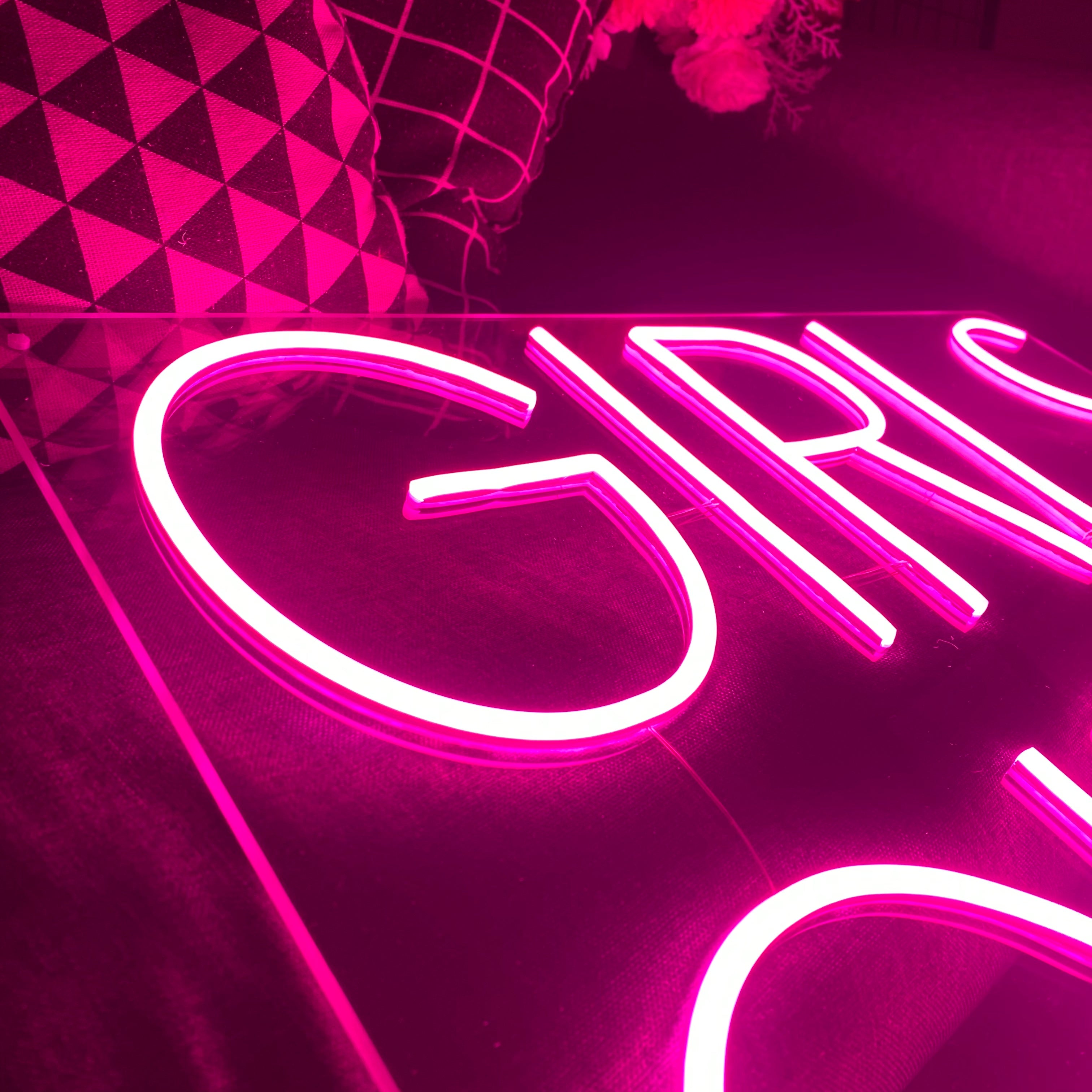 Girls Girls Girls Pink Neon Sign