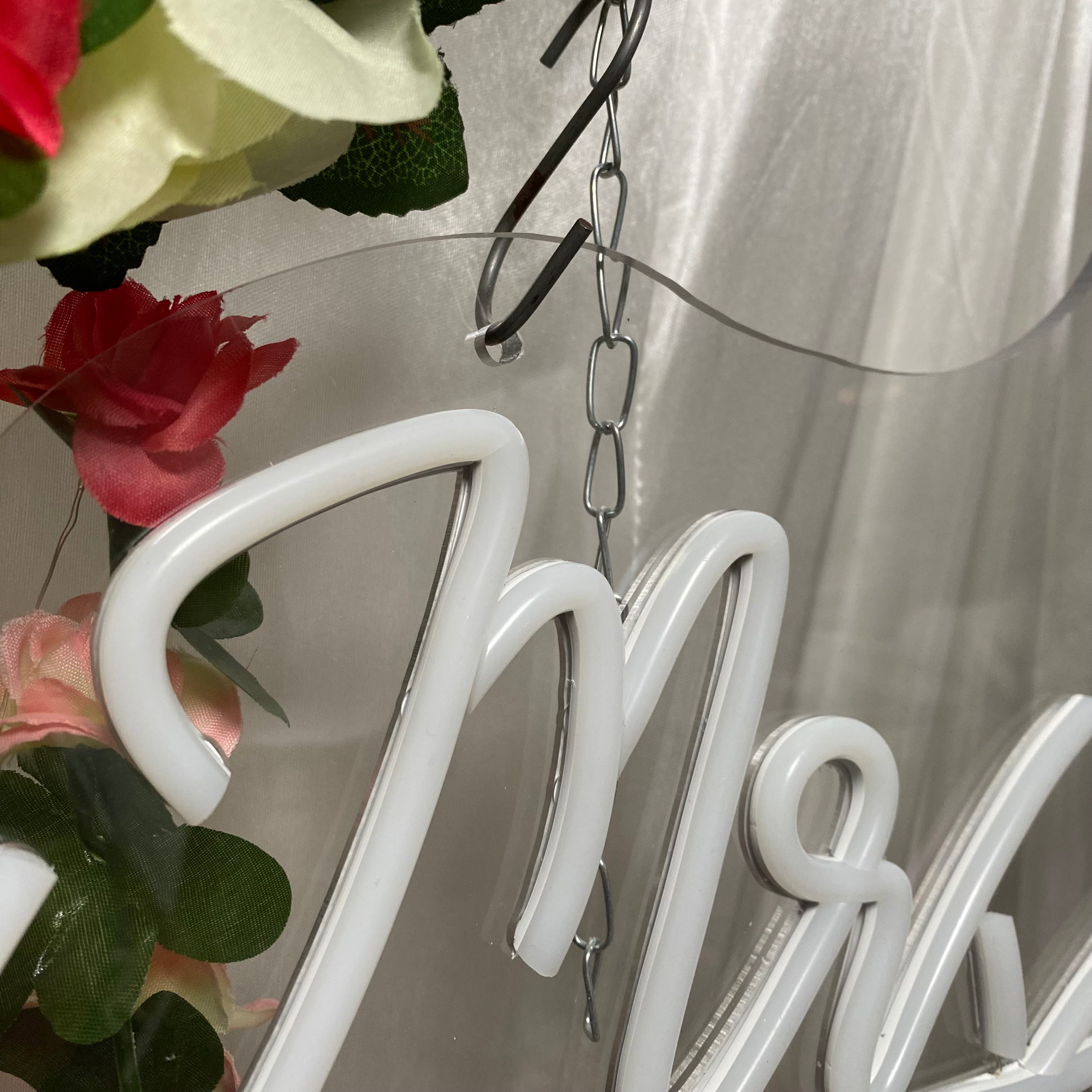 Mr & Mrs Custom Name Wedding Neon Light