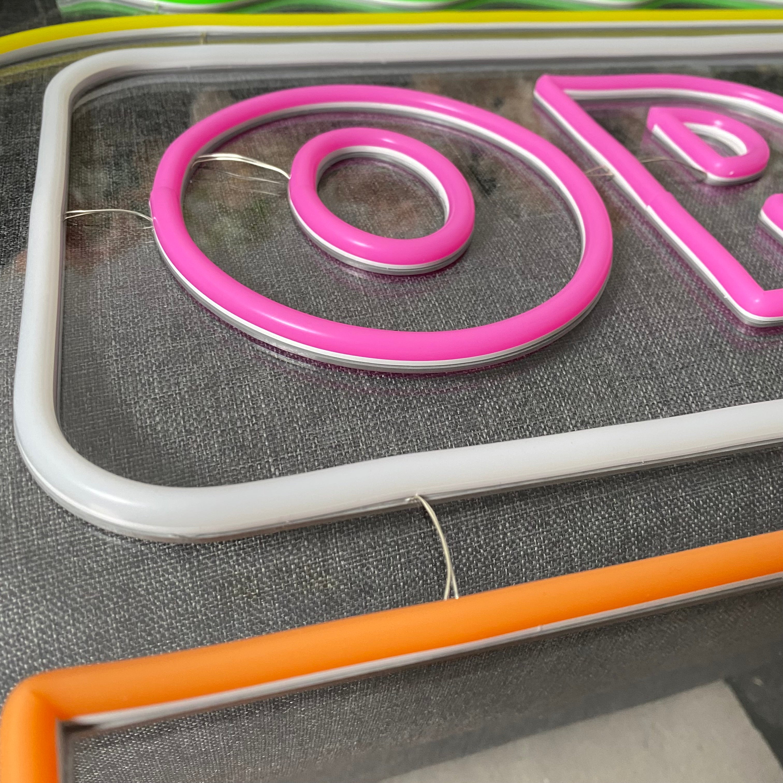 OPEN combine with hamburger Fast Food Shop Decoration