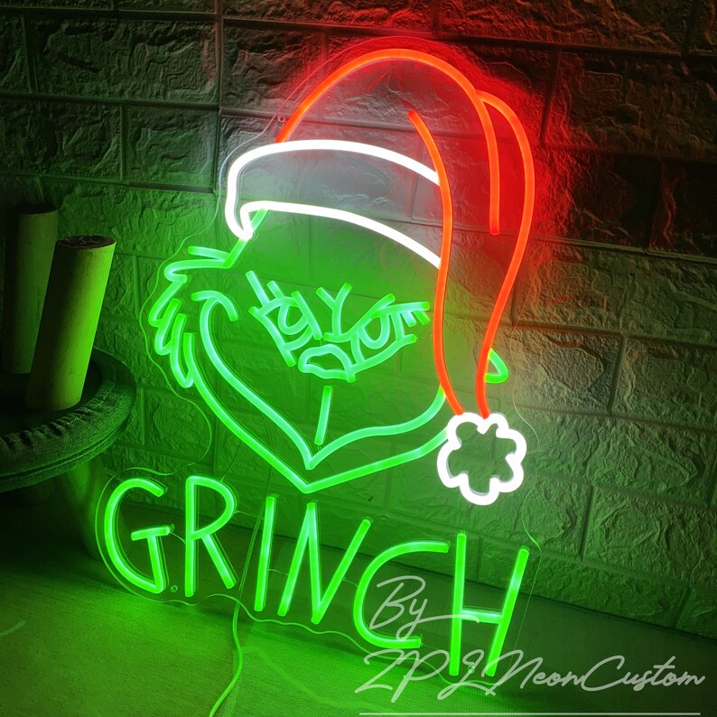 Grinch Neon Sign Merry Christmas