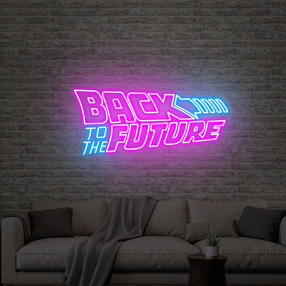 Back To The Future Movie Neon Sign