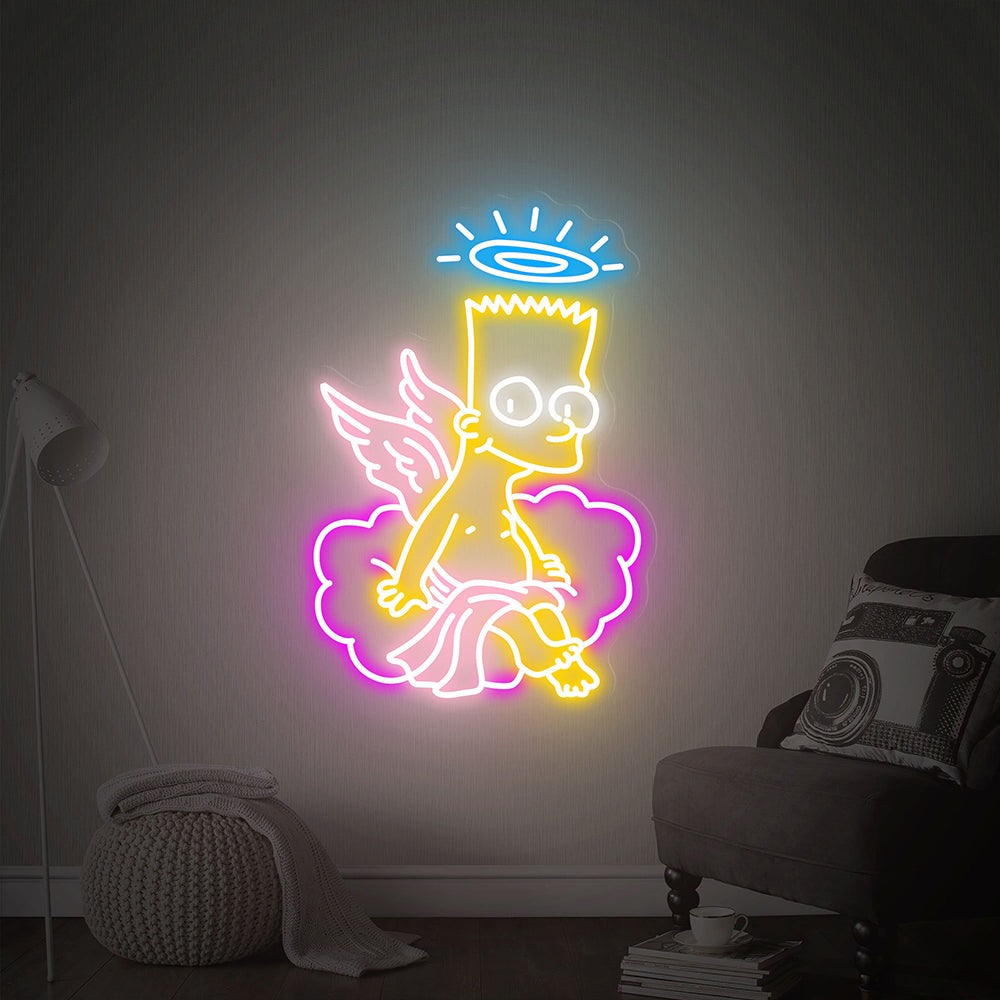 Angel Simpsons Anime Neon Sign