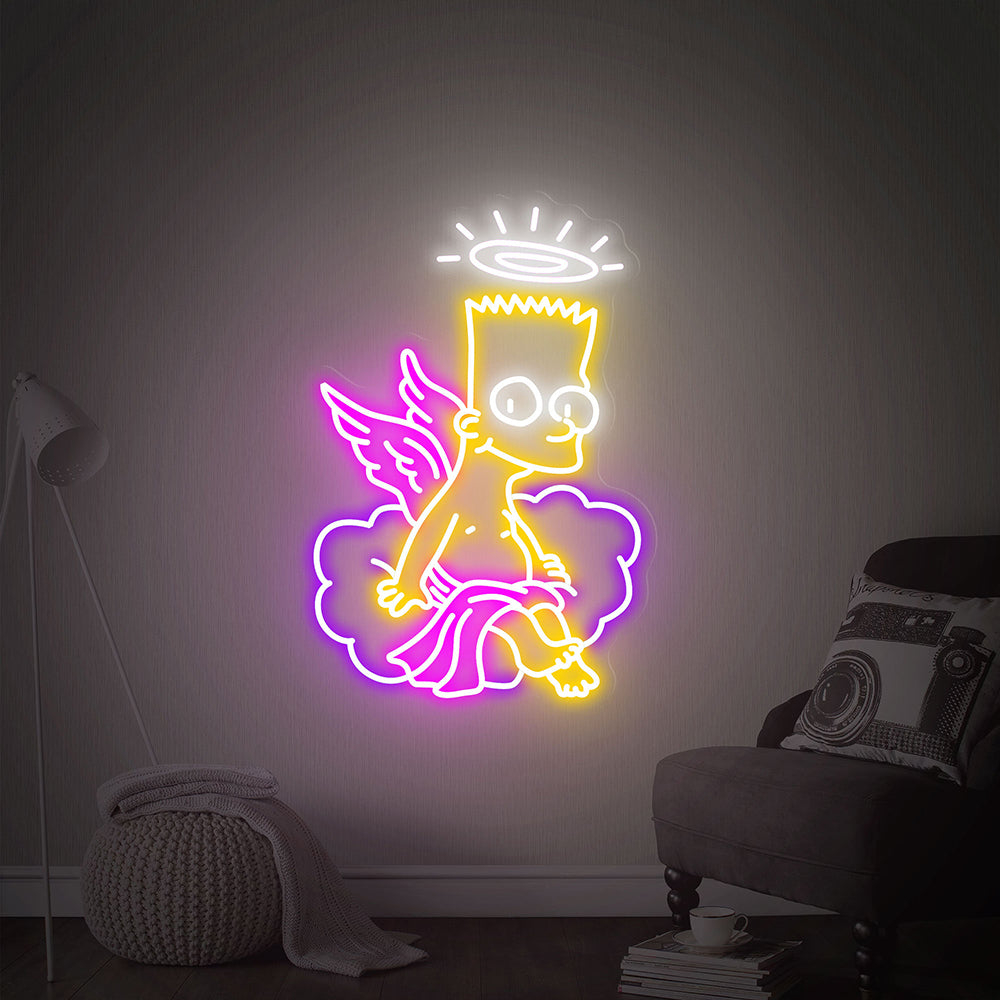 Angel Simpsons Anime Neon Sign