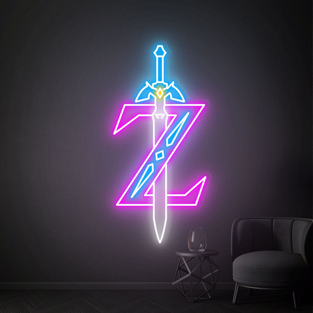 Zelda Master Sword Game Neon Sign