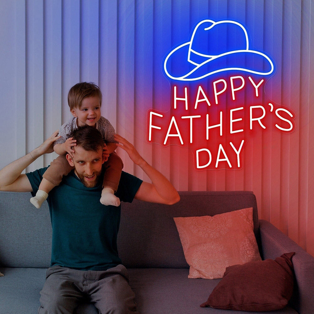 Happy Father's Day Home Neon Sign