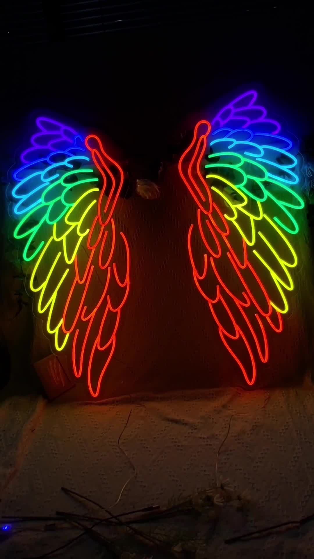 Angel Wings Of  Neon Sign
