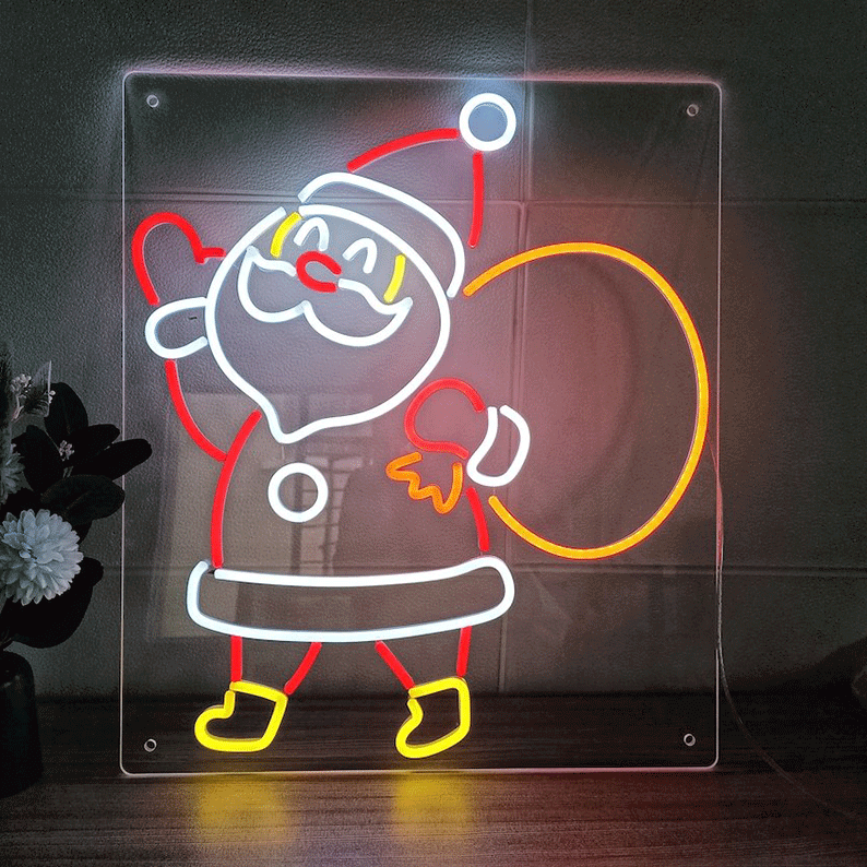 Father Christmas LED Neon Sign Light