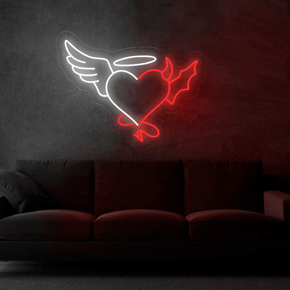 Angle And Devil Love Neon Signs