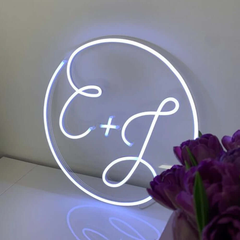 Led Initials Custom LED Neon Initials Sign – ZPLSign