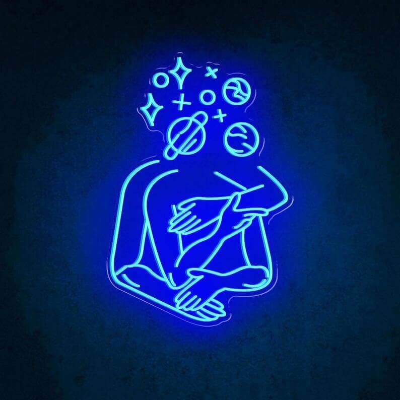 Abstract Space Star Hug LED Neon Sign