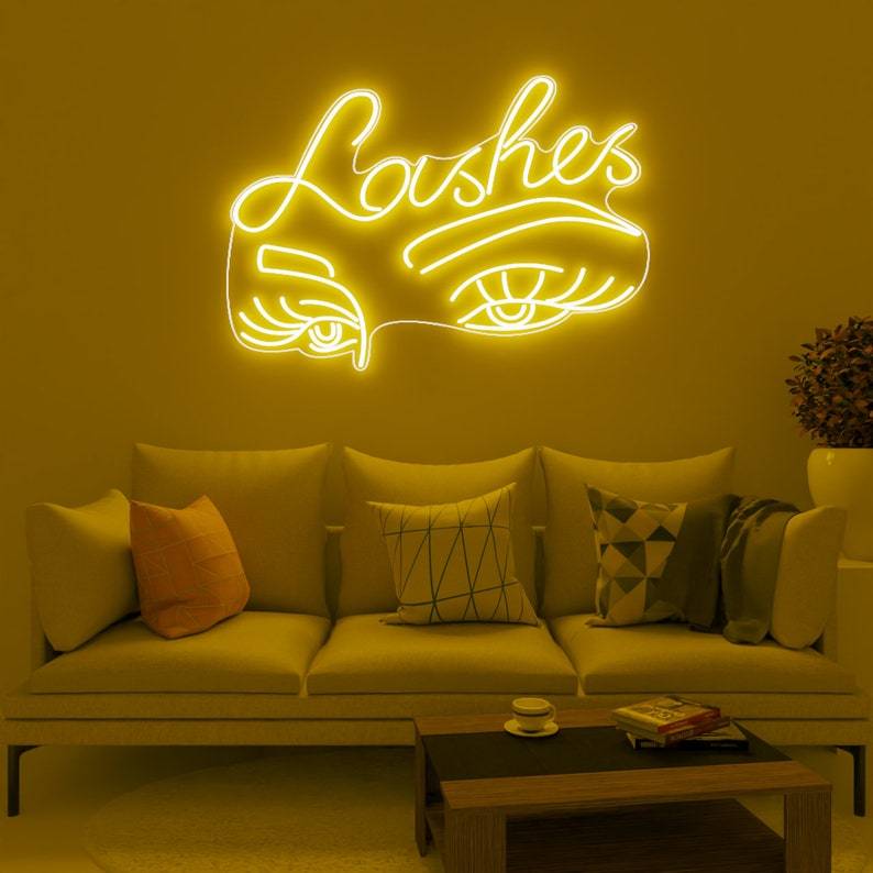 Lashes LED Neon Sign