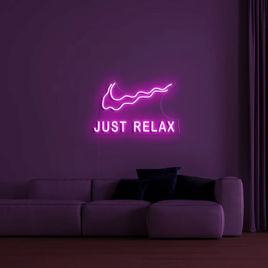 Nike Just Relax Neon Sign-5