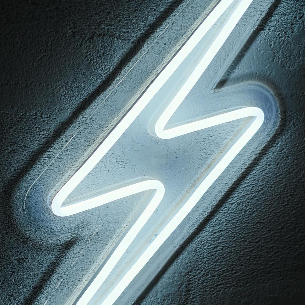 Lightning Bolt Neon Light Sign.