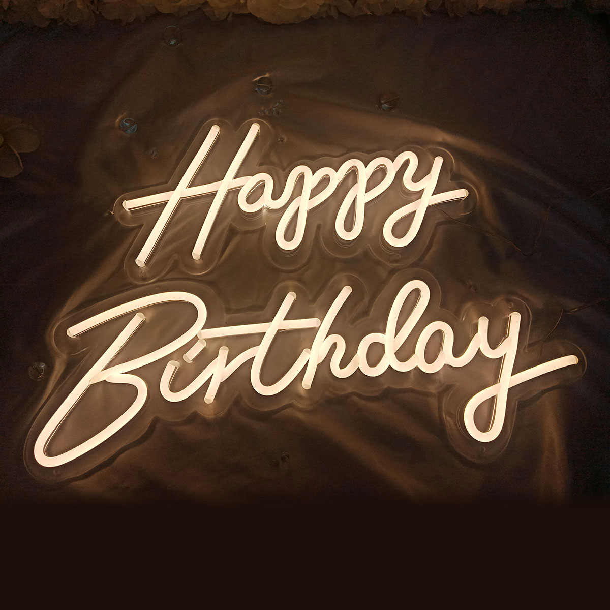 “Happy Birthday” LED neon sign