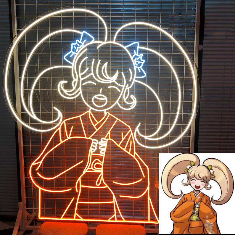 Danganronpa Saionji Hiyoko Anime Neon Sign