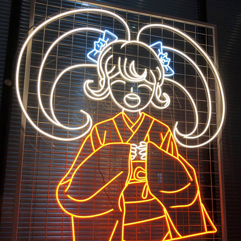 Danganronpa Saionji Hiyoko Anime Neon Sign