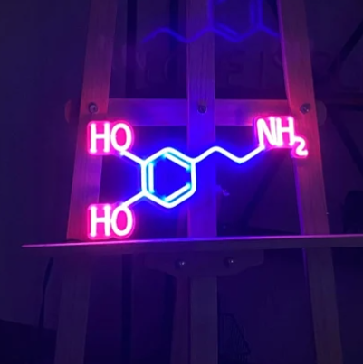 Dopamine Neon Sign, Molecule Neon Sign