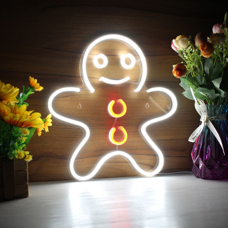 Gingerbread Man Neon Sign