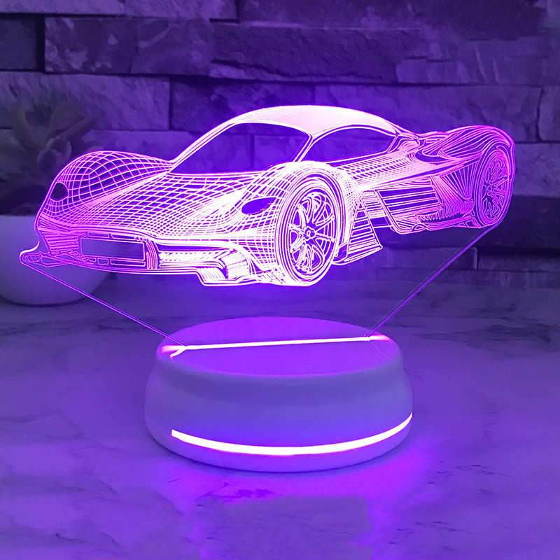 Racing Car USB LED Sign