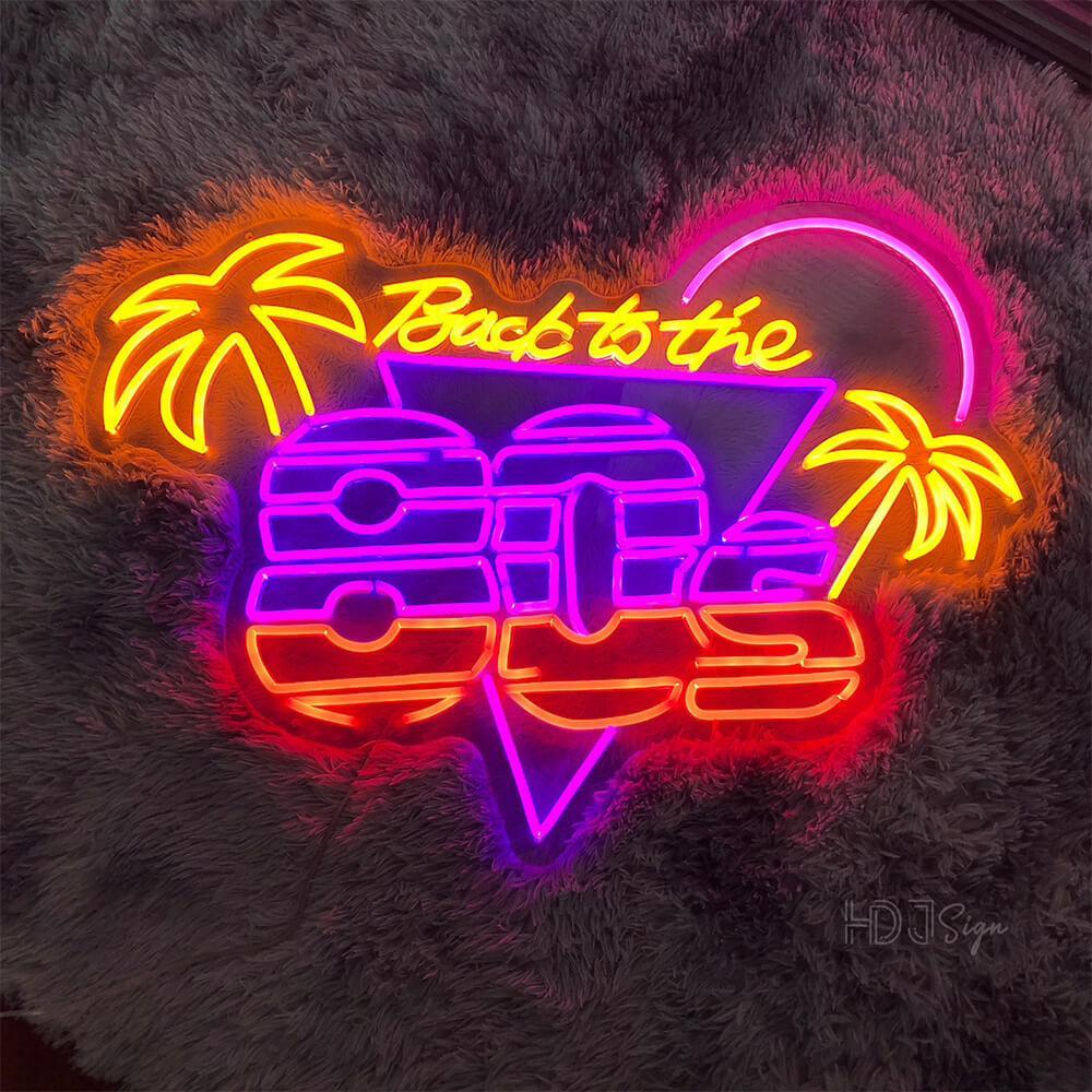 Back To The 80s Bar Pub Neon Sign