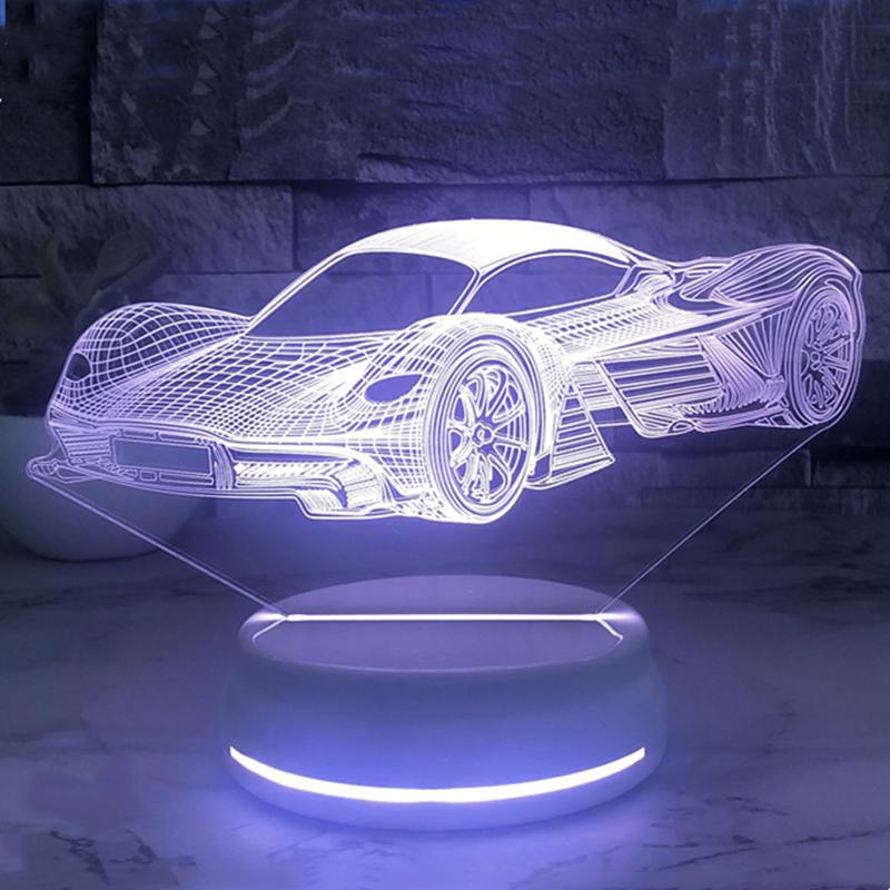 Racing Car USB LED Sign