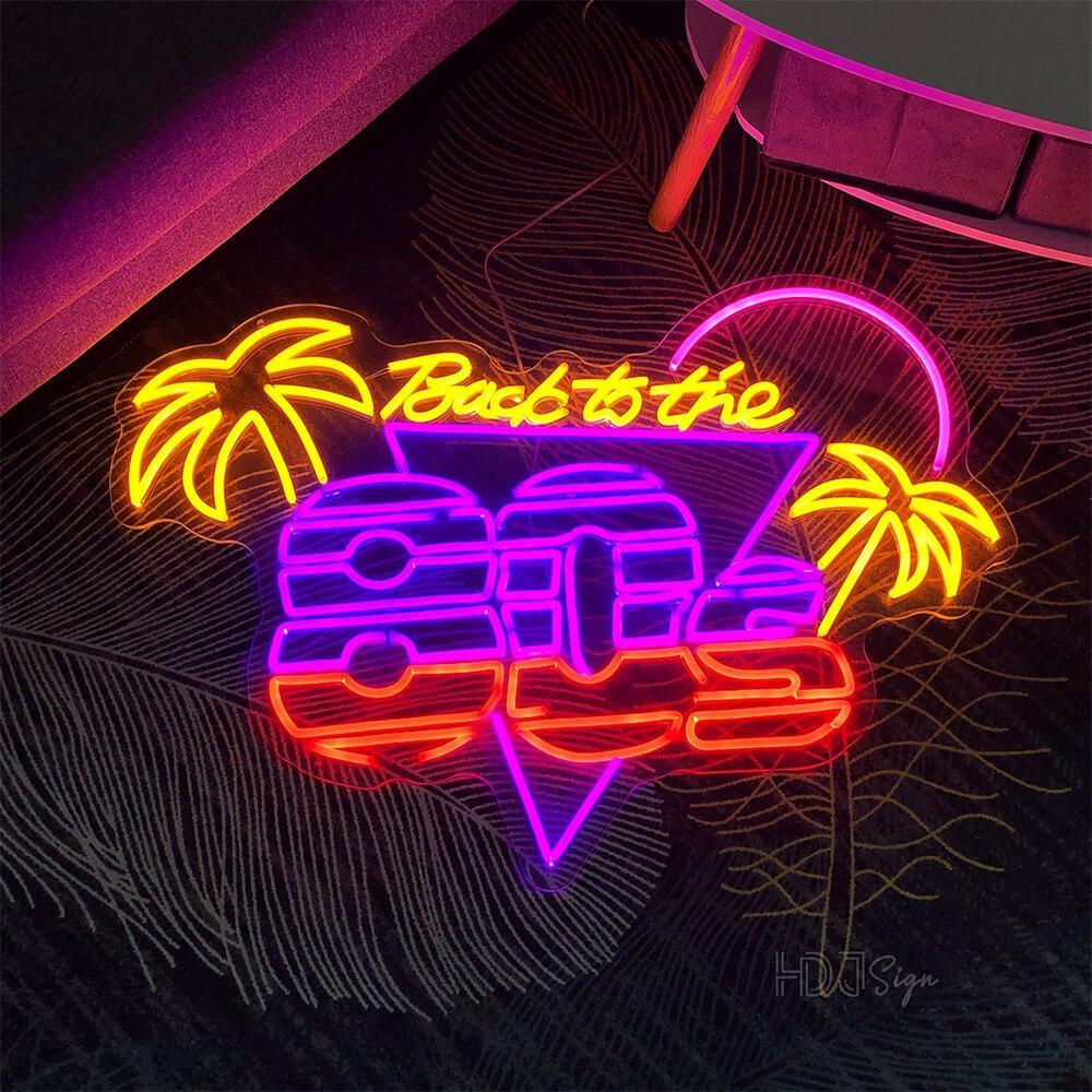 Back To The 80s Bar Pub Neon Sign