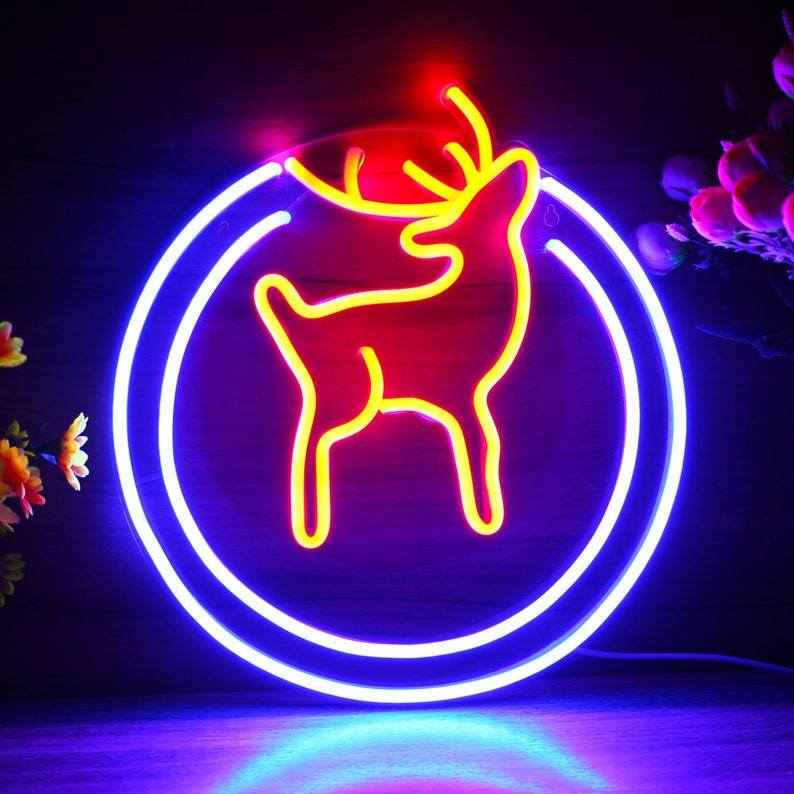 Deer Decoration Neon Sign