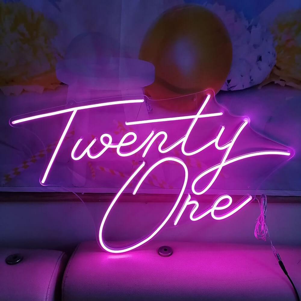Twenty one Neon Sign
