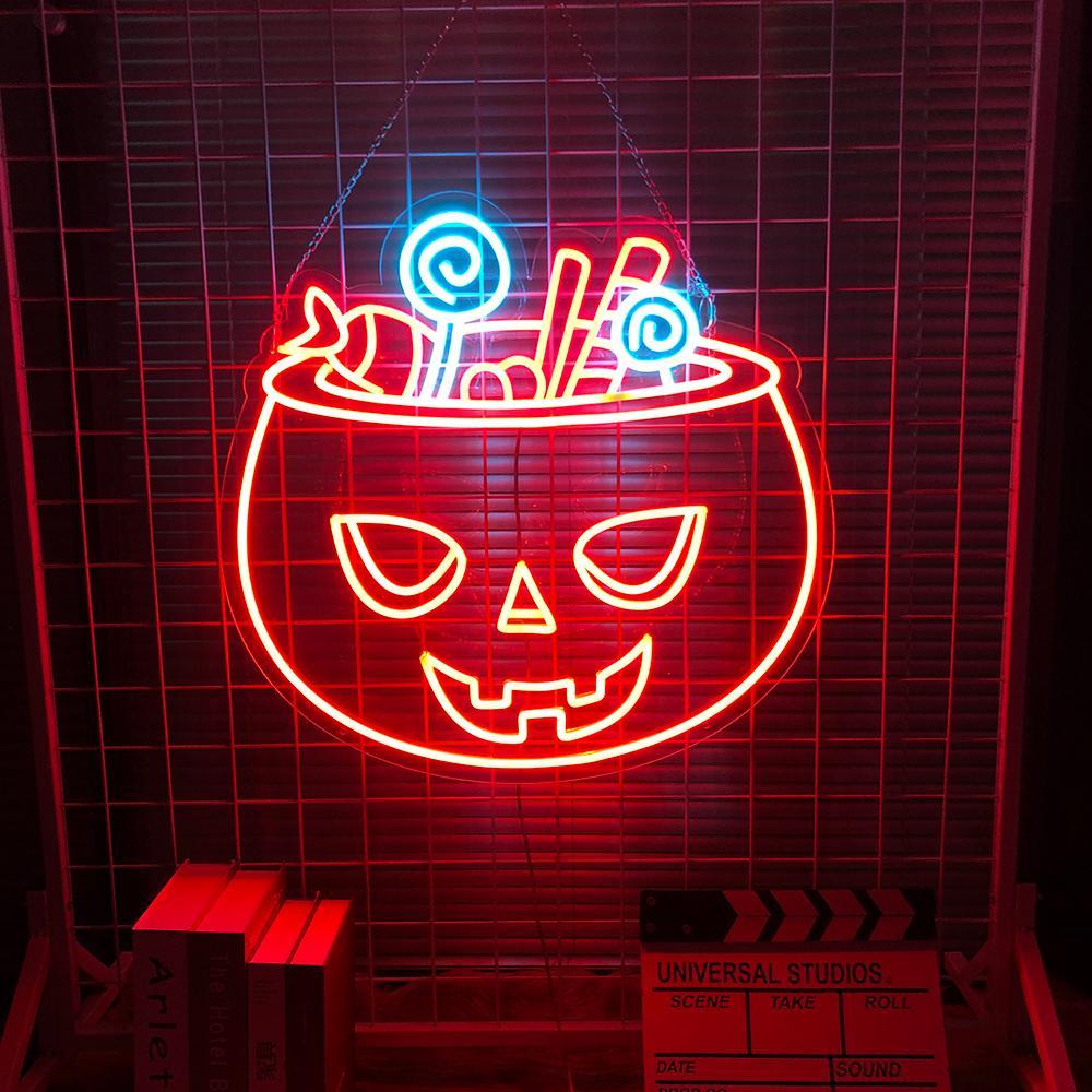 Candies Pumpkin LED Neon Sign