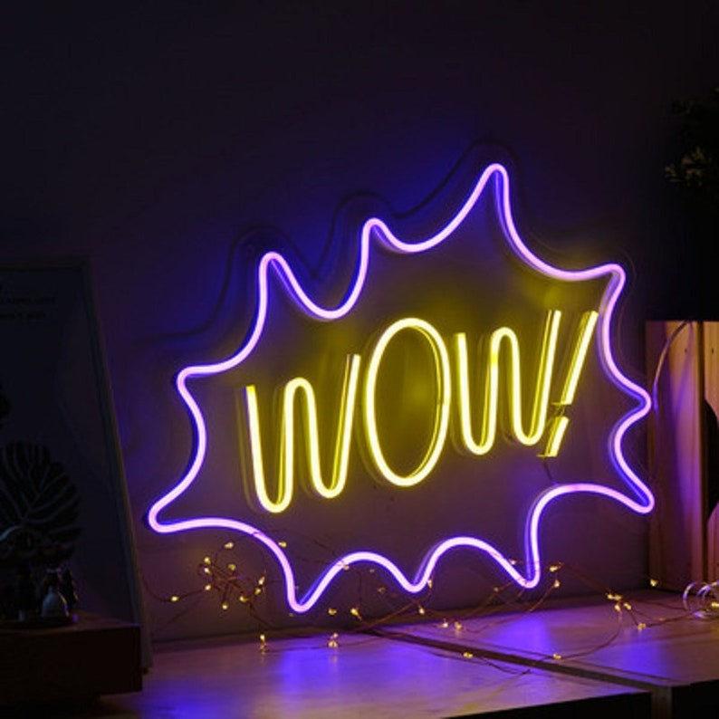 WOW LED Neon Sign