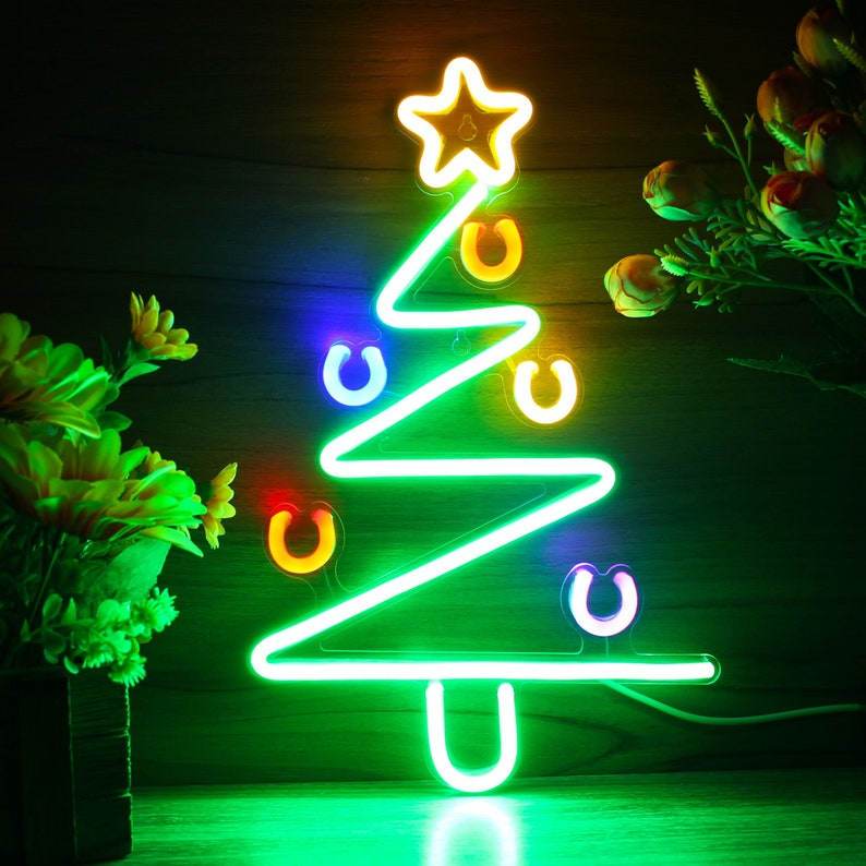 Modern Christmas Tree Neon Sign