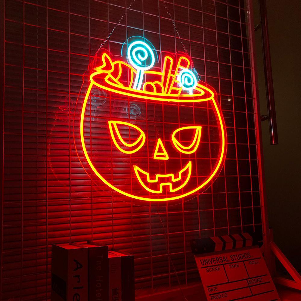 Candies Pumpkin LED Neon Sign