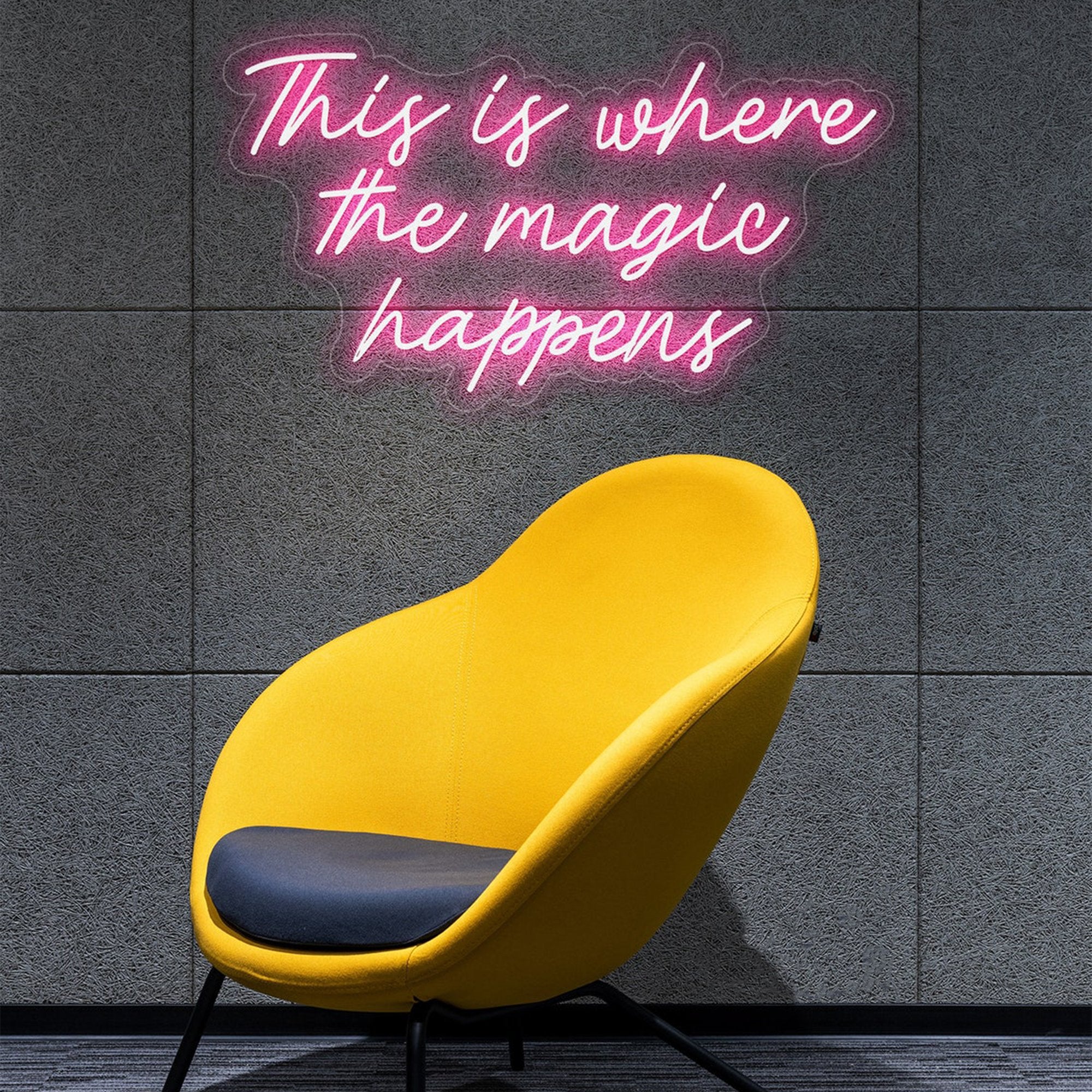 This is where the magic happens Neon Sign