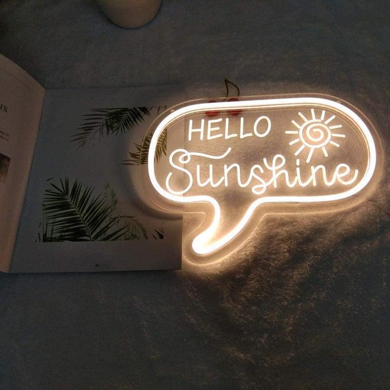 Hello Sunshine Cloud Neon Sign