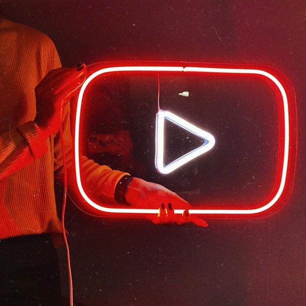 Play Button Neon Sign
