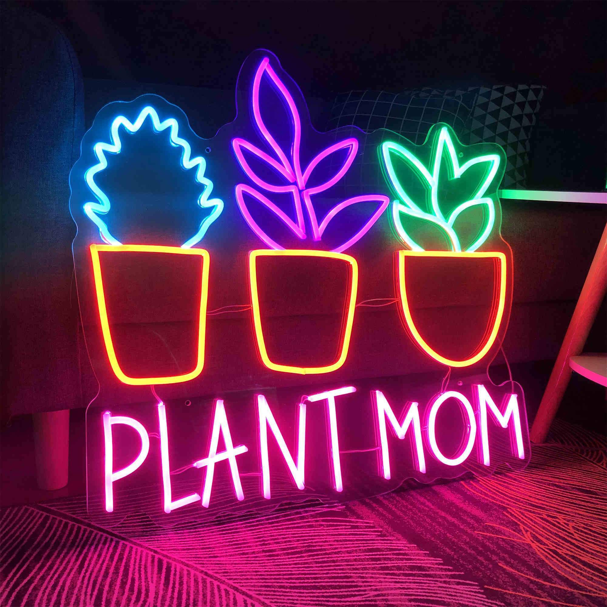 Pot Plant Neon Signs Light