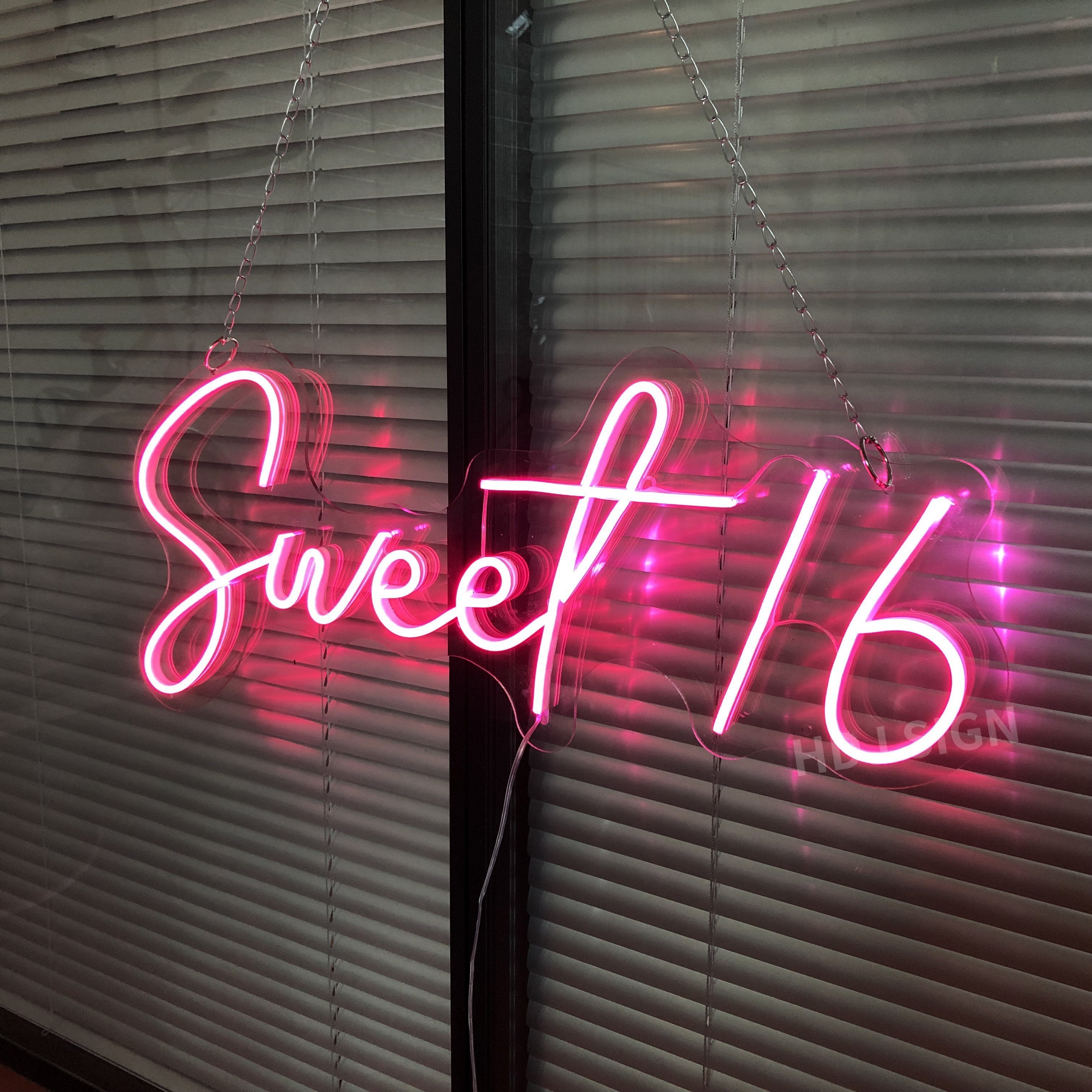 Sweet 16 Neon Birthday Sign Lights