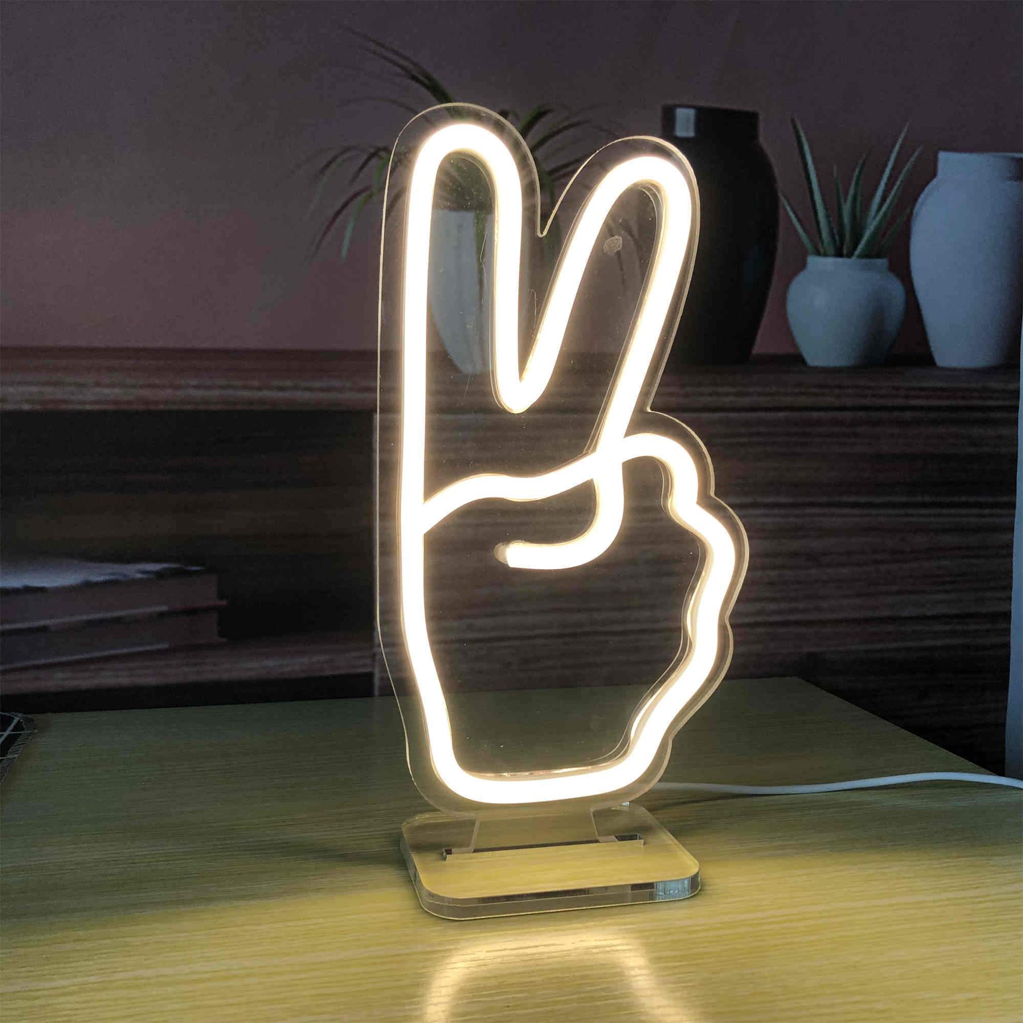 Victory Small LED Neon Sign Lights