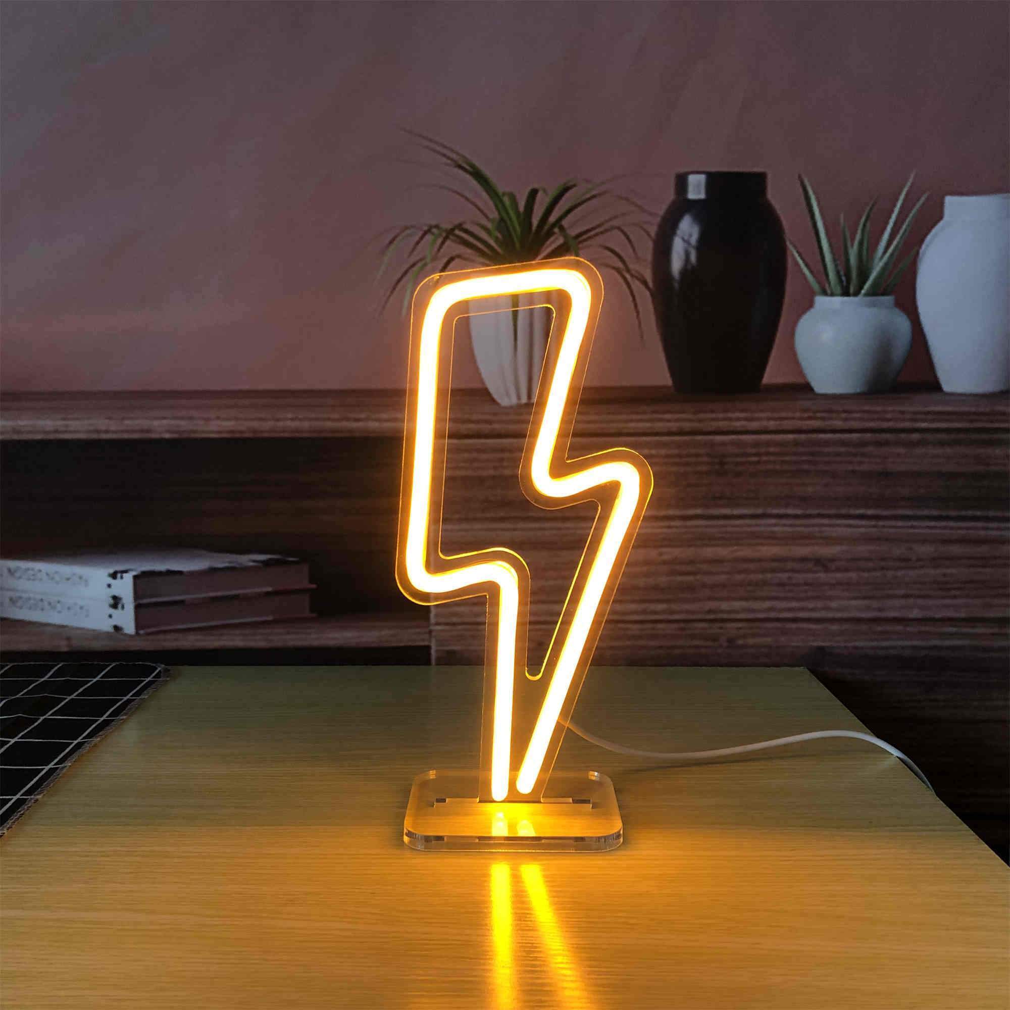 Lightning Small LED Neon Sign lights