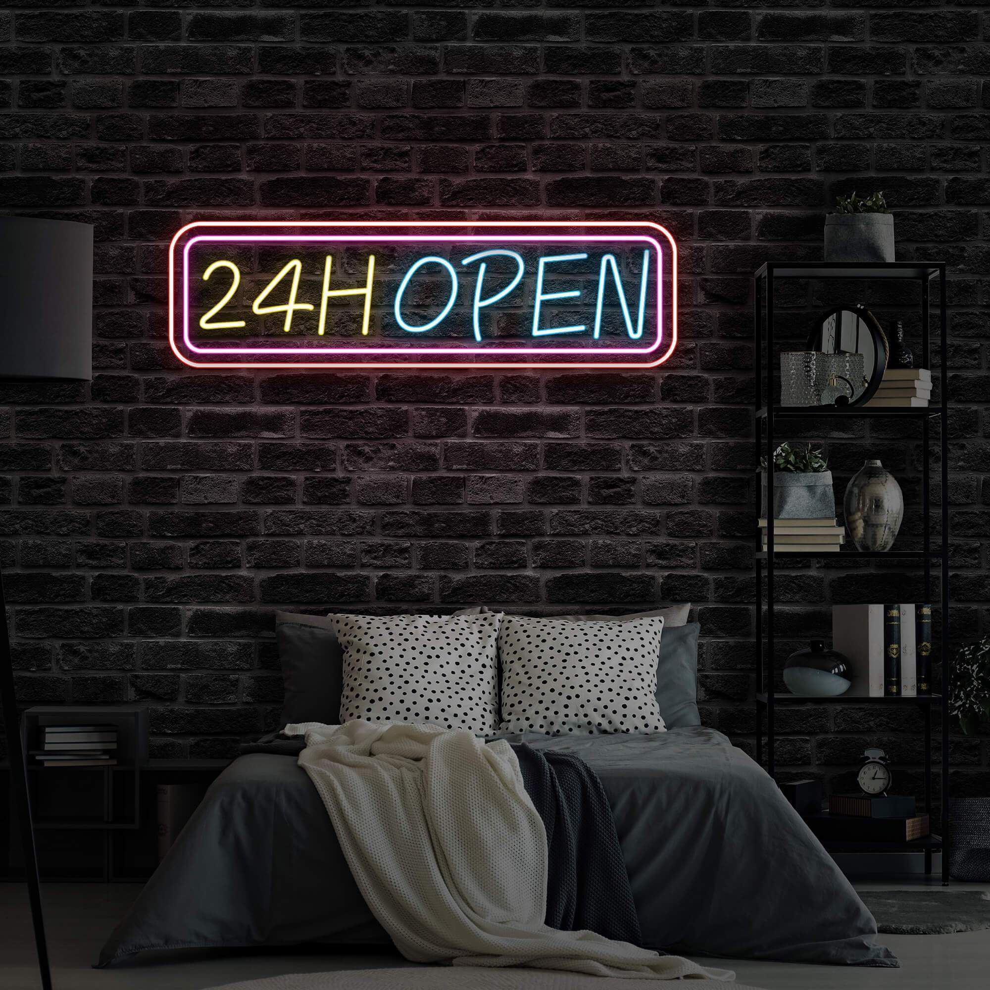 24H Open Neon Sign