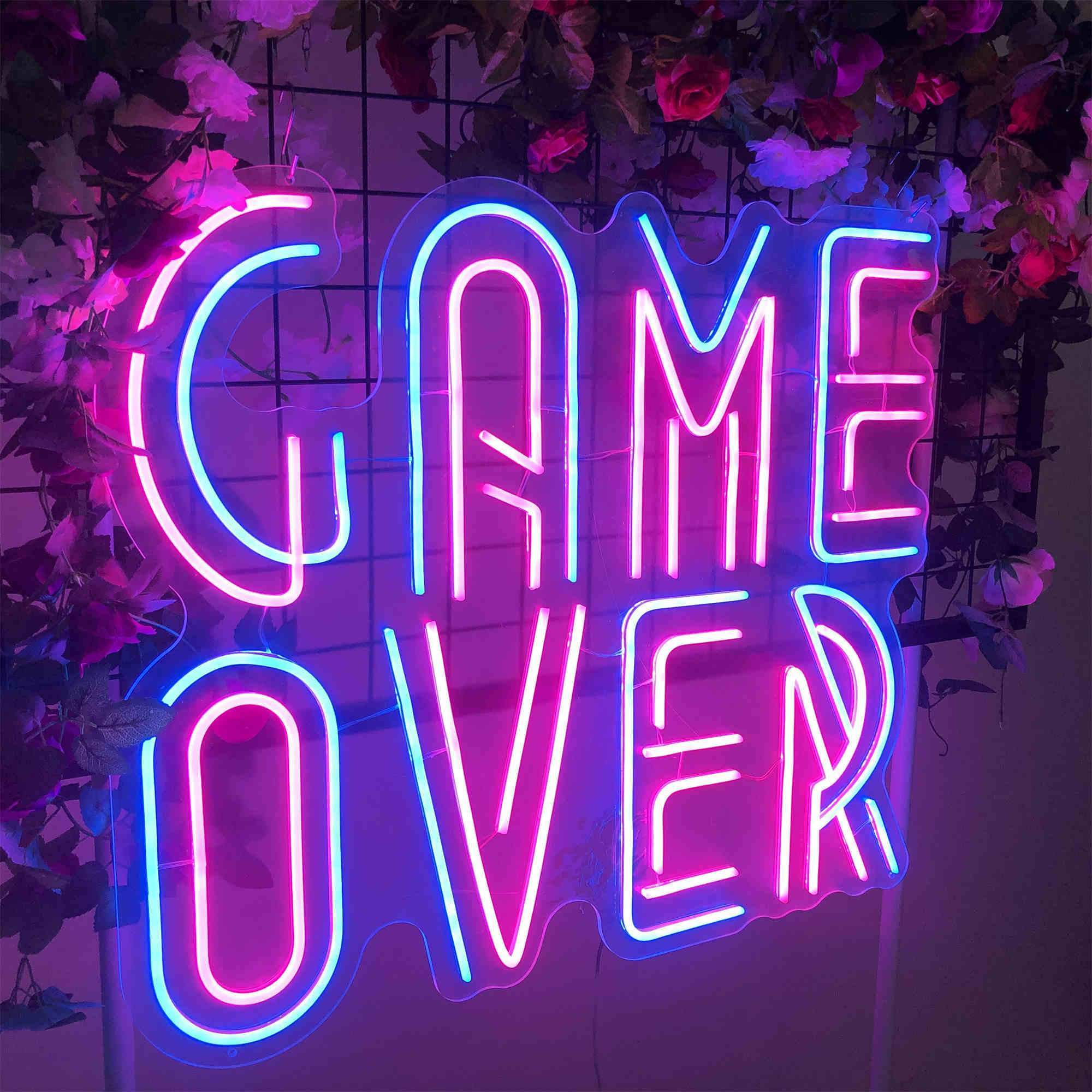 Game Over Neon Signs Lights