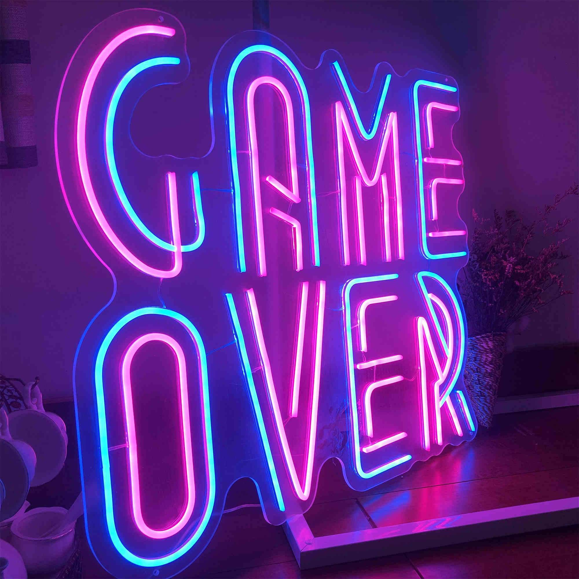 Game Over Neon Signs Lights