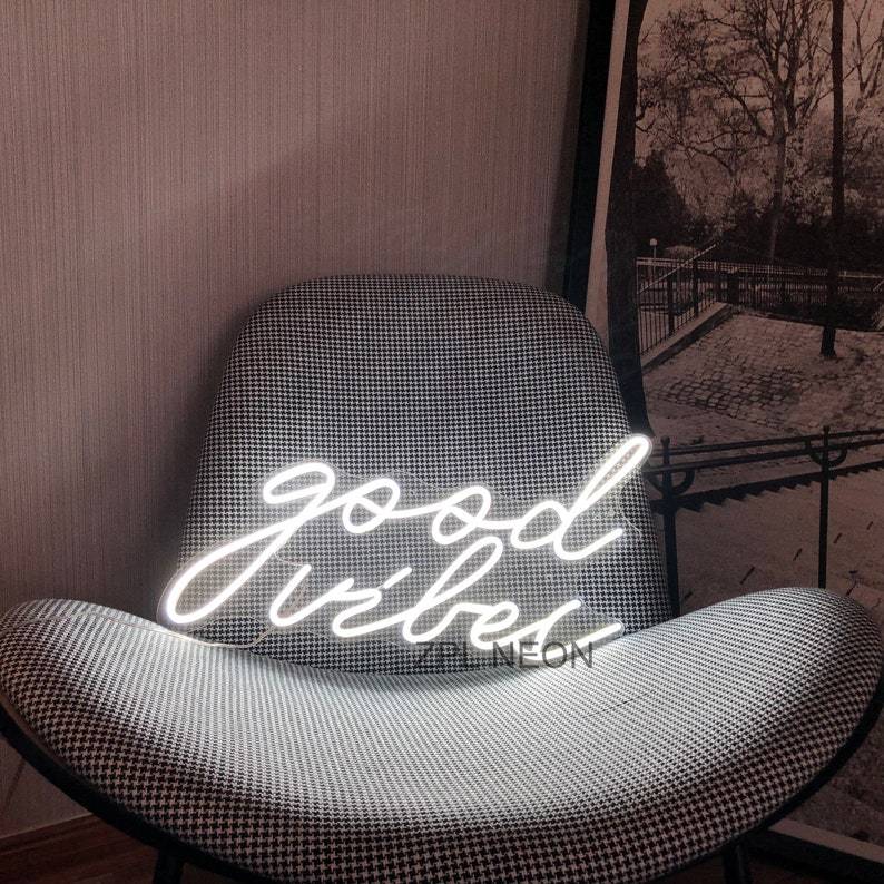 good vibes neon sign