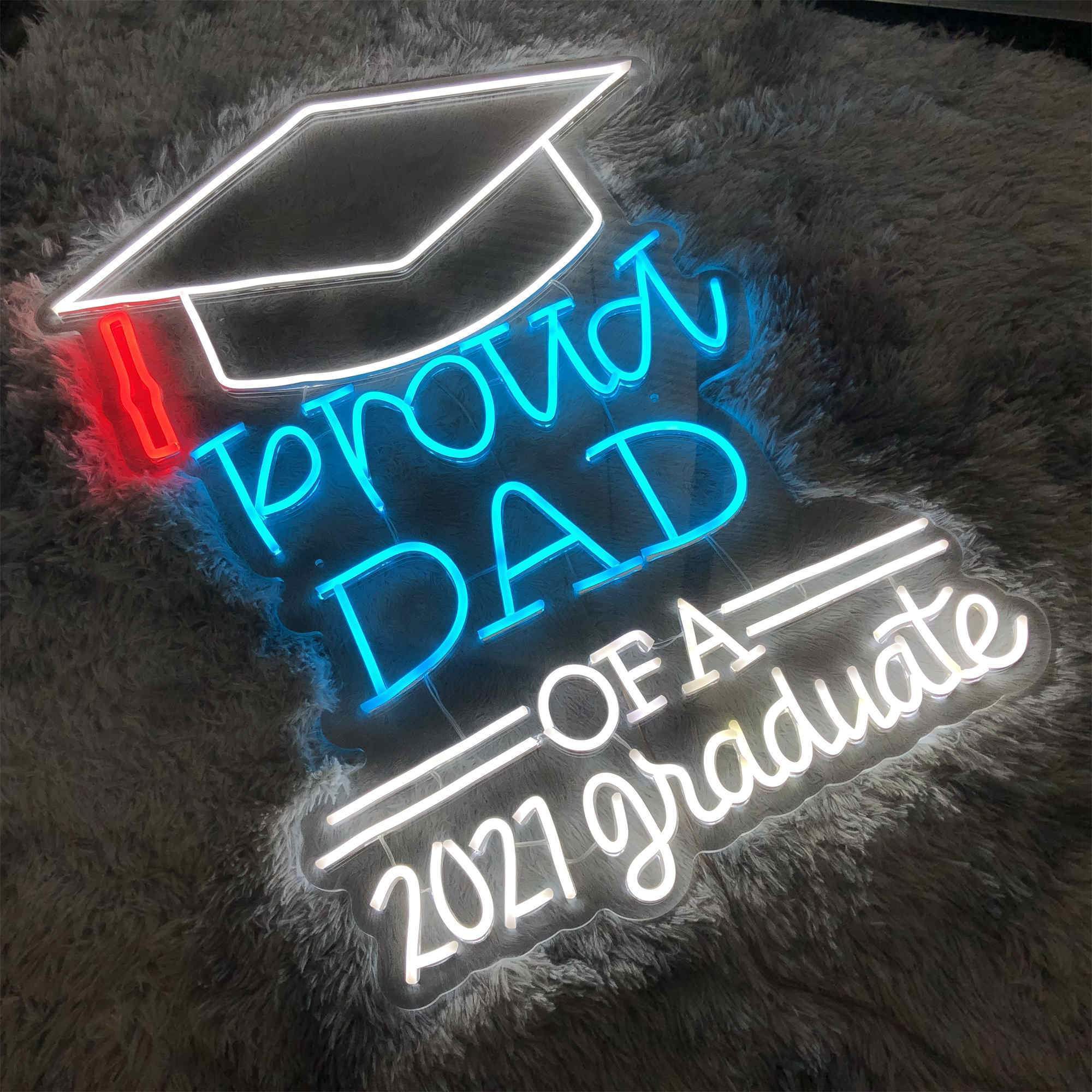 Proud Dad Of A 2021 Graduate Neon Signs