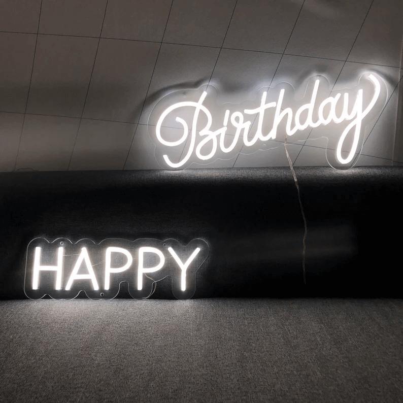 Happy Birthday 2 PCs Neon Sign